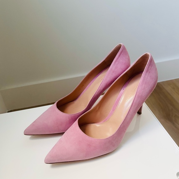 Gianvito Rossi Pink Suede Heels 41 - Picture 1 of 4